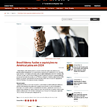 Brasil liderou fus�es e aquisi��es na Am�rica Latina em 2024